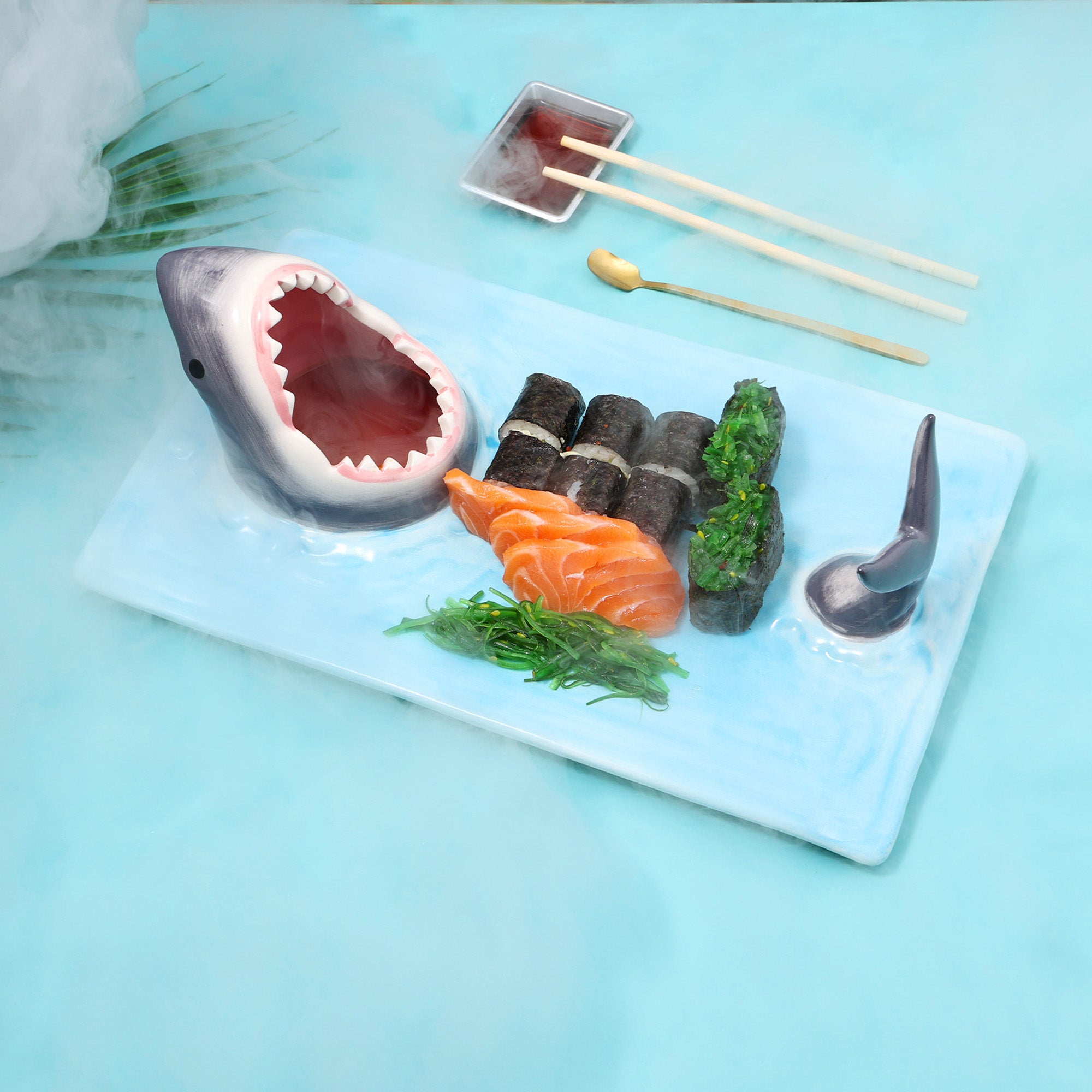 2024 Trend Shark Plate for Dumpling and Sushi