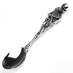 Load image into Gallery viewer, 2023 Trend Skeleton Skull Fork Spoon Tableware Vintage Dinner Table Flatware Cutlery Set
