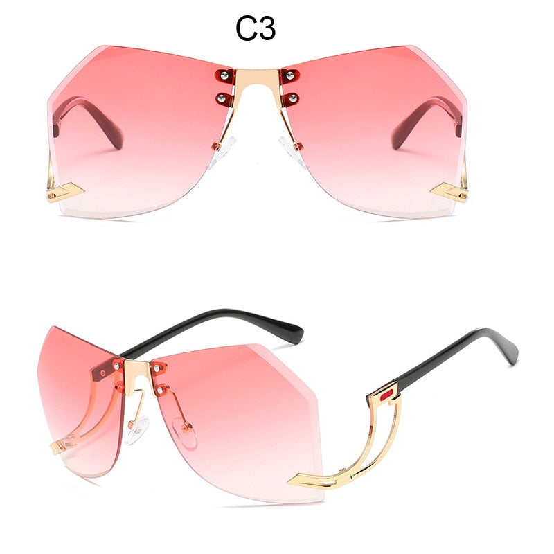 2023 Trend Irregular Rimless Sunglasses