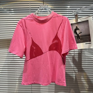 2023 Trend Retro Solid Female T-shirt
