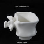 Load image into Gallery viewer, TingKe Nordic ins Style Creative Spine Shape Combination Ceramic Cup Coffee Cup Water Cup Funny Orthopedic Doctor Gift Bone Mug
