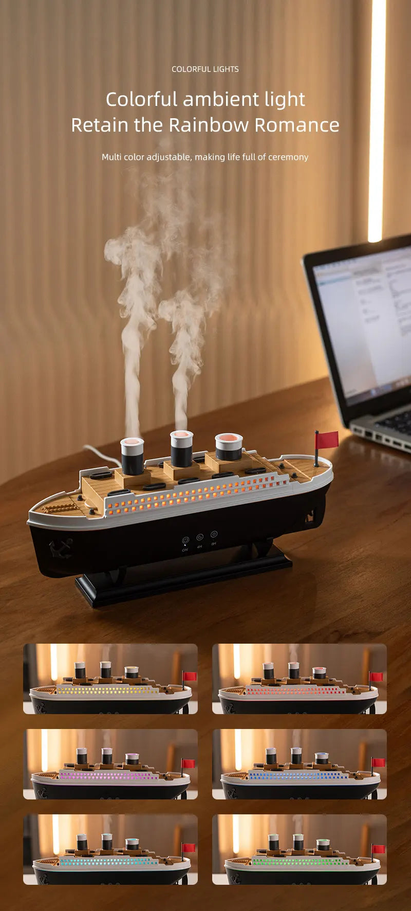 2024 Trend Titanic Air Humidifier Ship Model Decoration Trends of Galaxy