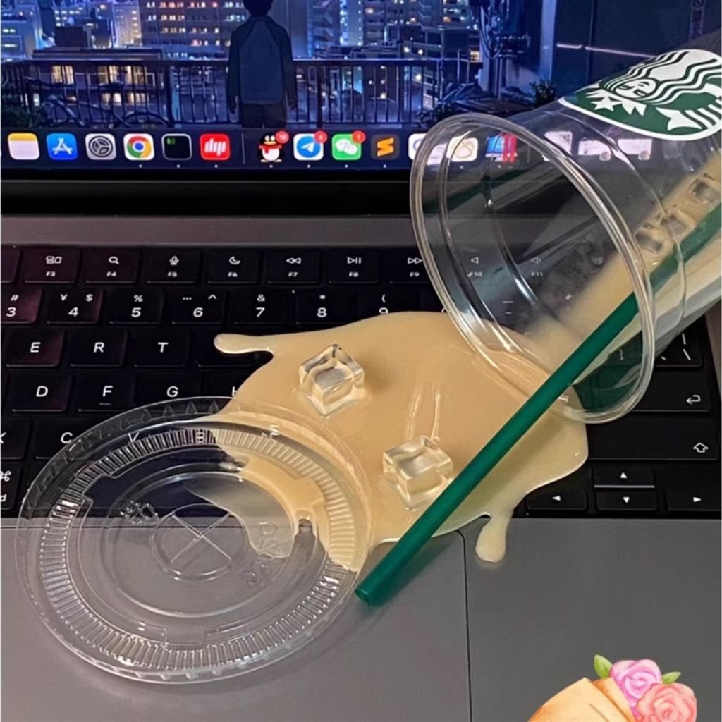 Real Starbucks Cup fake iced Coffee Spill Real Looking