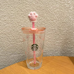 Load image into Gallery viewer, 2023 Trend Cat Paw Glass Straw Cup
