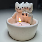 Load image into Gallery viewer, 2024 Trend Couple Cats Candle Holders
