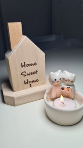 2024 Trend Couple Cats Candle Holders