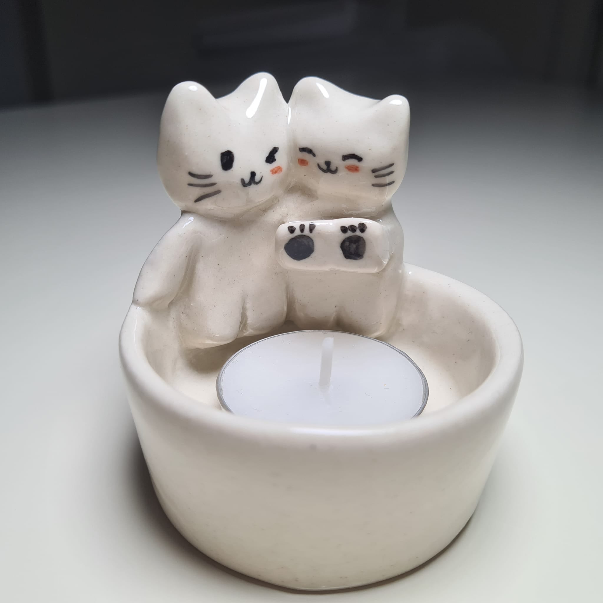 2024 Trend Couple Cats Candle Holders