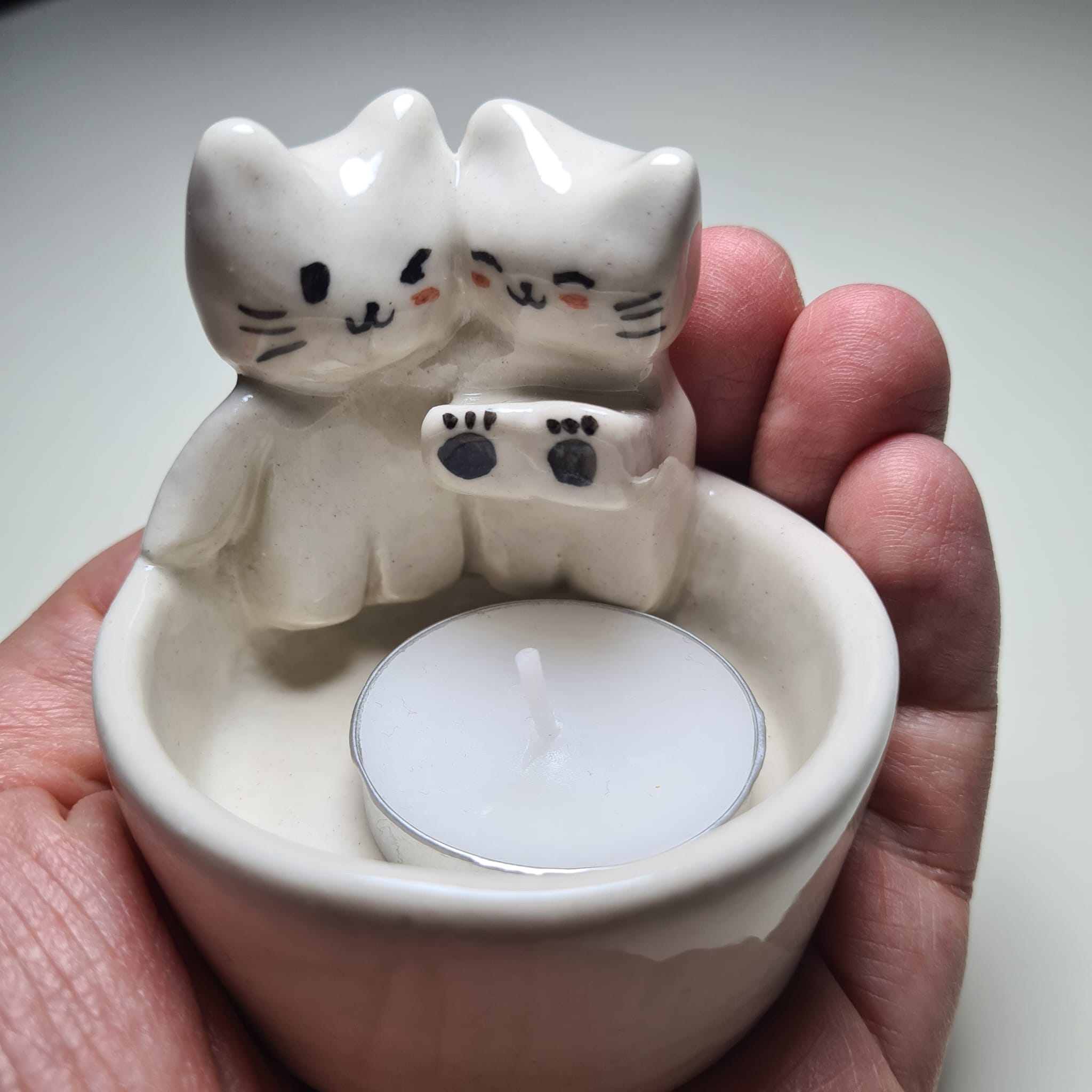 2024 Trend Couple Cats Candle Holders