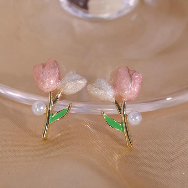 Cherry Blossom Earrings Flower Earrings Long Earrings Cute -  in 2023