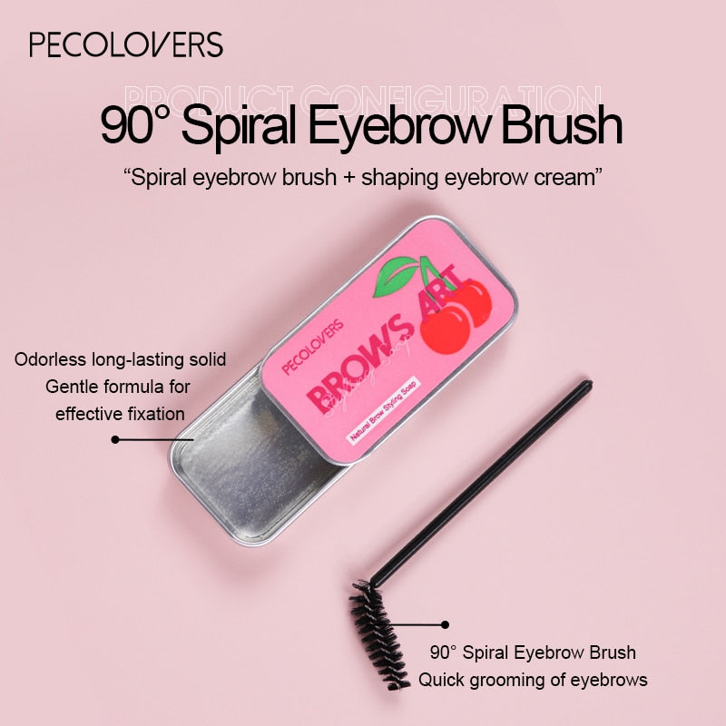 2022 Trend 90 Angle Eyebrow Styling Brush and Soap