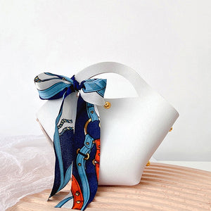 20PCS Leather Gift Bags Bow Ribbon Packaging Bag Wedding Favour Distributions Bags Eid Mubarak Candy Packaging Box Mini Handbag