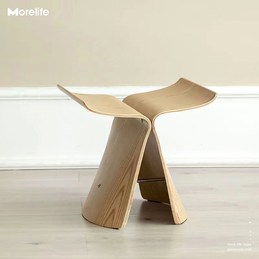 Nordic Danish Creative Design Chair Butterfly Chair Stool Side table Corner table Living Room Stool Shoe changing Art-Stool